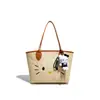 Bolso Tote de Paja Modelo Nuevo 2026 Gran Capacidad Lindo Dibujo Animado Hello Kitty Bolso de Hombro para Estudiantes y Personas que Viajan