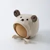 Chapéu de bebê para primavera e outono, estilo coreano fofo, chapéu super adorável com proteção para as orelhas para meninos e meninas, chapéu estiloso à prova de vento para atividades ao ar livre, touca para recém-nascido que cobre o rosto