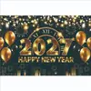 Coupletos de Ano Novo 2027 AliExpress Amazon Transfronteiriços Tecido de Fundo para Festa de Comércio Exterior Contagem Regressiva Coupletos