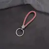 Llavero Casual de Cuerda Trenzada para Mujer, Cuerda de Cuero para el Cabello, Colgante Creativo, Llavero Personalizado para Coche, Hecho a Mano, Pequeño Regalo