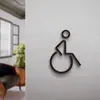 1 Logotipo de Baño Acrílico 3D, Unisex-Negro y Dorado para Hoteles y Alojamientos