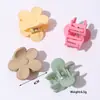 Pinza de Garra Floral Escarchada Popular de Tamaño Mediano Transfronteriza, Pinza de Tiburón Básica Versátil para la Parte Posterior de la Cabeza, Pinza para el Cabello para Media Cola de Caballo