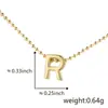 Nuevo colgante liso de 26 letras todo a juego para mujer, moda hip-hop, collar simple, outlet de fábrica