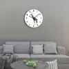 Girafa sala de estar quarto infantil relógio de parede relógio de arte silencioso parede de fundo decoração atacado