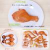 Simulación de plástico de pato asado de poliuretano, pollo cortado blanco, tocino, pato asado, patas de pollo, alitas de pollo, modelo de gabinete, refrigerador, tienda, decoración