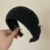 Scrunchie de Lã Texturizada Outono e Inverno Elástico de Cabelo 2025 Nova Moda Corda para Rabo de Cavalo Alto Flor de Cabelo Elegante