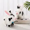 Juguete de peluche eléctrico, conejo animal simulado que puede ladrar y moverse, con orejas móviles, mascota electrónica muñeca de juguete para niños