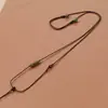 Cuerda para Collar de Piedra Natural Cuerda Simple Tejida a Mano Colgante de Jade Hetian Cadena para Clavícula Estilo Versátil Fresco de Nicho