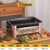 Sartén Rectangular para Pescado a la Parrilla para el Hogar Acero Inoxidable Parrilla para Pescado Estufa Comercial Marisco Grande Plato para Café Bandeja para Pescado a la Parrilla con Carbón