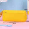 Estuche de Lápices de Gran Capacidad Estilo Japonés Casual para Niño de Primaria Color Sólido Estuche Sencillo Caja de Papelería