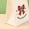 En stock: Bolsa de lona con diseño de Santa Claus para Navidad, bolsa de regalo, recuerdo de fiesta navideña, bolso de mano festivo