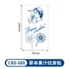 Pegatinas de tatuaje herbales, diseños pequeños semipermanentes, pegatinas de tatuaje de jugo, impermeables y de larga duración, realistas para hombres y mujeres, serpiente, rosa, mariposa