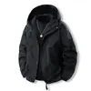 Chaqueta de Primavera y Otoño para Hombre, Casual Holgada Delgada, Abrigo Exterior para Senderismo, Chaqueta Cortavientos e Impermeable