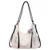 Bolso Tote Patchwork Color Blocking Estilo Coreano para Mujer 2026 Nuevo Elegante Bolso de Hombro Personalizado Ins Multifuncional Mochila Texturizada