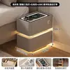 Mesita de noche ultradelgada, inteligente, sin instalación, para uso en dormitorio, mini, ligera, lujosa, pequeña, ahorra espacio, diseño simple, armario de almacenamiento para mesita de noche