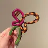 Pinza para el pelo de verano estilo ins con bloques de color para mujer, pasador lindo de lunares japoneses para niña, pinza de tiburón grande para recogidos.