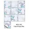 Adesivos de Azulejo com Emenda Floral Fresca Estilo Marroquino Retrô Transfronteiriço Decoração de Cozinha Autoadesivos À Prova d'Água e à Prova de Óleo Adesivos de Parede