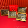 Artesanato de gravação em cobre retrô chinês, ornamentos do deus da fortuna, adequados para exposições e feriados, atacado de presentes banhados a ouro