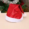 Gorro navideño para adultos con lentejuelas, gorro navideño con decoración navideña, gorro de Papá Noel, gorro navideño con decoración para fiestas y espectáculos.