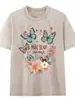 Camiseta de Manga Corta para Mujer, Verano Algodón Puro, Lavada y Desgastada, Retro Americano, Oversize, Holgada, Casual, Camiseta de Media Manga