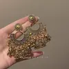 2025 Nuevos Pendientes de Moda con Borla de Carrillón Personalizado Estilo Bohemio Lujo de Gama Alta Retro en Forma de Abanico Pendientes de Lujo Accesibles