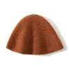 Novo Chapéu de Cashmere Puro Outono/Inverno 2024 para Mulheres, Cashmere Tricotado Espesso e Quente, Gorro de Lã Versátil Estilo Coreano Moderno