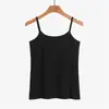 95 Algodón Negro Pequeño Camisola Ropa Exterior para Mujer Top Interior Primavera y Verano Talla Grande Color Sólido Espalda Sexy Hermosa Camiseta Base