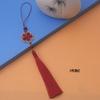 Borla de Mil Hojas Flor de Durazno Cosida a Mano Flecos Accesorios para Ropa Hanfu Qipao Broche Colgante Diseño de Flor y Luna