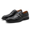 Sapatos Masculinos Transfronteiriços Novo Bico Fino Formal de Negócios Couro Sapatos Masculinos Fivela Escritório Casamento Sapatos Comércio Exterior Tamanho Grande Sapatos Monk Masculinos
