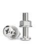 Jinchao M4M5M6M8304 Acero Inoxidable Tornillo de Cabeza Plana Biselada de Cruz Juego de Tuercas Tuerca de Brida Muebles