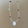 Collar de Perlas con Estrella de Mar para Mujer, Cadena para Clavícula en Capas Estilo Vacaciones en la Costa, Modelo Nuevo Único 2025, Accesorio Atmosférico