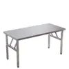 Mesa Plegable de Acero Inoxidable para Comedor, Uso en Casa, Dormitorio, Apartamento de Alquiler, Escritura, Estudio, Mesa Cuadrada Pequeña Portátil para Montar Puestos