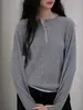 JicoutureI00 Suéter de Punto Trenzado de Lana con Media Cremallera Ropa de Punto para Mujer Otoño Manga Larga Capa Base Ropa Interior