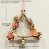 Adorno Creativo para Colgar en el Aire Carrillón de Viento Ramo de Flores Secas Colgante de Decoración de Pared Piña Material Natural Paquete Hecho a Mano Jardín de Infancia