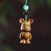 Sândalo Verde Urso Violento Chaveiro de Pelúcia Pingente de Urso Acessório para Celular Pingente de Presente