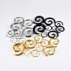 Pendientes de Caracol Electroplateados de Acero Inoxidable Transfronterizos Expansores de Oreja Dorados Simples Piercing Integrado en el Lóbulo de la Oreja 1.6-10mm