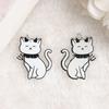 Pendientes, collar y llavero de gato negro de acrílico de doble cara para Halloween, gran oferta transfronteriza, accesorios colgantes
