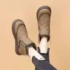 Botas de nieve modernas y elegantes para mujer, nueva colección invierno 2026, con forro de felpa añadido y diseño engrosado, adecuadas para climas fríos, antideslizantes, cálidas y botas de algodón de caña corta