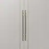 Manijas de Placa de Aluminio para Hotel, Manijas de Puerta para Salón de Banquetes de Club, Puertas de Cristal sin Marco de Doble Apertura, Acero Inoxidable