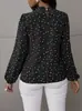 Nova Moda Europeia e Americana Transfronteiriça Exportação Ebay Amazon Aliexpress Estação Independente Gola Redonda Manga Longa Casual Estampada Manga Longa Feminina