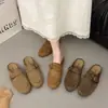 Mules de hebilla retro, mocasines sin cordones, pantuflas fáciles de usar, estilo old-money, con tacón oculto, mules para mujer