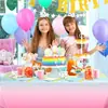 Mantel Arcoíris Amazon Transfronterizo Pastel Desechable de Plástico Rectangular Suministros para Fiesta de Baby Shower, Boda, Fiesta de Princesas