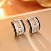 Exquisitos Aretes Huecos de Moda Estilo Francés con Circonitas Súper Brillantes Aros con Goteo de Aceite, Aretes Vintage de Gama Alta Estilo Hong Kong para Mujer