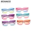 Gafas de Sol Rectangulares sin Marco Graduadas de una Pieza para Niños Estilo Lluvia Lindas para Bebé Elegantes para Fiesta Gafas de Sol