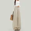 Jeans de Trabajo Cortos Estilo Americano Color Albaricoque para Mujer Otoño 2026 Nuevos de Cintura Alta Holgados Rectos Pierna Ancha Pantalones de Pierna Ancha