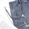 Cadena de cintura de metal de moda estilo hip hop punk transfronterizo europeo y americano, personalidad popular, doble capa, cadena para pantalones de mezclilla, estilo coreano, estilo ins