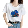 Camiseta popular de manga curta feminina da Lightning Warehouse, camisa base branca casual de verão, estilo ins versão coreana, top moderno plus size
