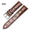 Correa de Reloj de Cuero Genuino Venta Directa del Fabricante Patrón de Bambú Primera Capa Piel de Vaca Suave Impermeable Hebilla de Mariposa Correas para Relojes de Hombre y Mujer en Stock