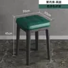 Taburete redondo de plástico grueso para uso doméstico, taburete de escritorio moderno y simple, silla de comedor, taburete bajo, banco de repuesto apilable