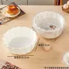 Molde para pastel de papel de aceite vasco para hornear queso, de 4 pulgadas, de 6 pulgadas, fondo extraíble, modelo de herramienta pequeña, bandeja de papel para pan